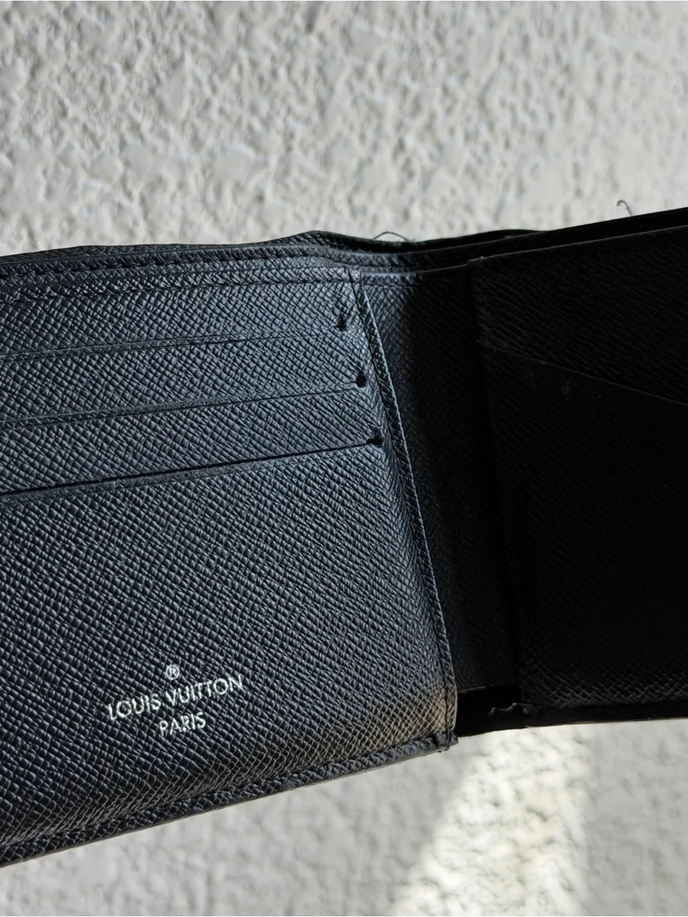 Authentic Louis Vuitton Gray/Black Damier GraphiteCanvas Leather Multiple Wallet